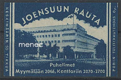 Tulitikkuetiketti, Joensuun Rauta 