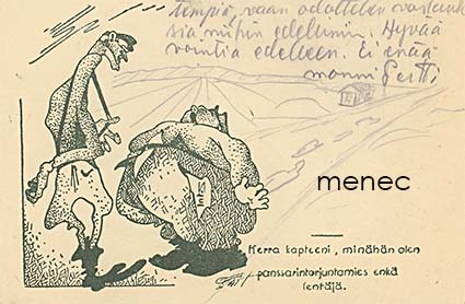 Kenttäpostikortti, Herra kapteeni, minähän olen panssarintorjuntamies enkä lentäjä 