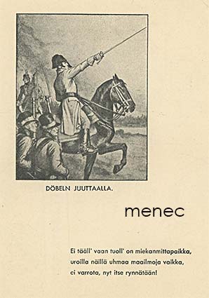 Edelfelt, Albert - Kenttäpostikortti, Döbeln Juuttaalla 