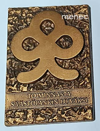 Toiminnasta Säästöpankin hyväksi, plaketti 