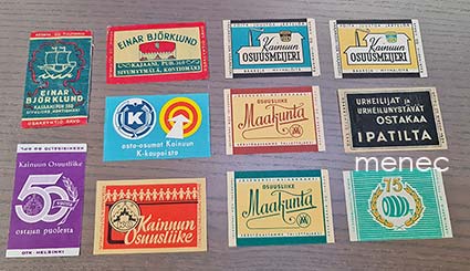 Tulitikkuetikettejä, Kainuu, 11 kpl 