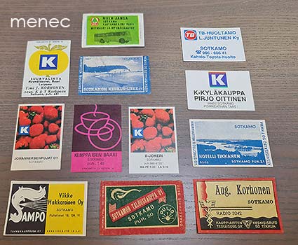 Tulitikkuetikettejä, Sotkamo, 12 kpl 