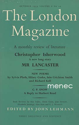 London Magazine. October 1959 