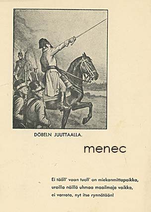 Edelfelt, Albert - Kenttäpostikortti, Döbeln Juuttaalla 