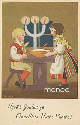 Wendelin, Martta - Tyttö ja poika puurolla 