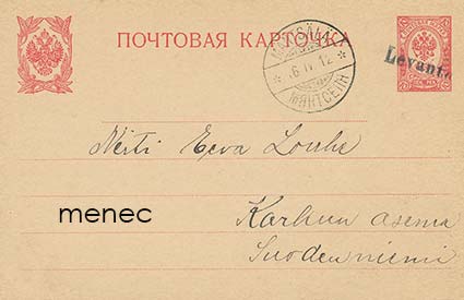 Ehiö 10p 1912, kyläleima Levanto (Mäntsälää) 