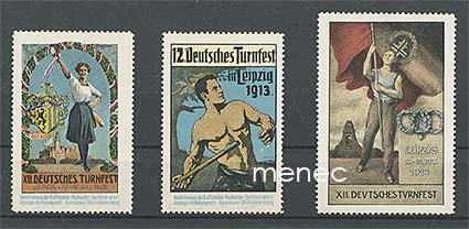 Kirjeensulkija, Saksa, Turnfest-juhla 1913 Leipzigissa, 3 kpl 