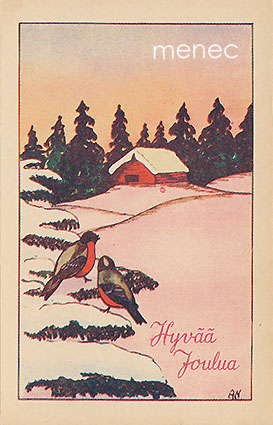 Niemelä, Hugo Anton - Punatulkkuja pihlajassa 