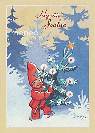 Wendelin, Martta - Joulukuusi, ehiökortti 