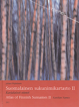 Pöyhönen, Juhani - Suomalainen sukunimikartasto II. Karjalassa esiintyneet nimet 