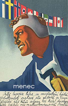 Björklind, Hans - Hiihdon MM-kilpailut Lahdessa 1938, mäkihyppääjä 