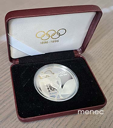 Ranska, olympialaisten hopeajuhlaraha 1896-1996, 100 F 