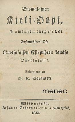 Corander, Henrik Konstantin - Suomalainen Kieli-Oppi 