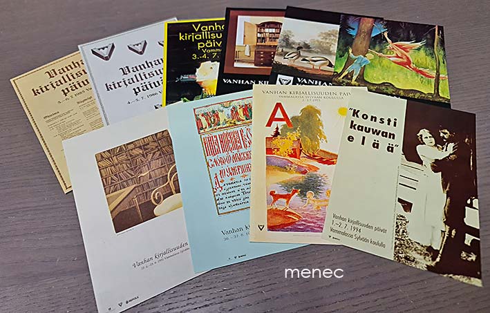 Vanhan kirjallisuuden päivät, Vammala, kortit vuosilta 1985-1994 