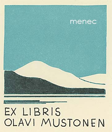 Olavi Mustonen, exlibris, 2 kpl 