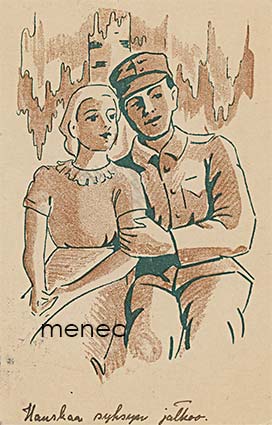 Sota-ajan pariskunta, kenttäpostikortti 