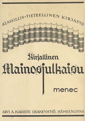 Söderström, Ingrid - 'Klassillis-tieteellistä kirjastoa' myymässä 
