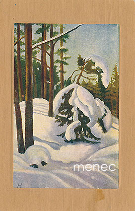 Blomstedt, Väinö - Talvimaisema, ruskea reunus 
