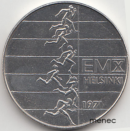 Yleisurheilun EM-kilpailut Helsingissä 1971, juhlaraha, 10 markkaa 