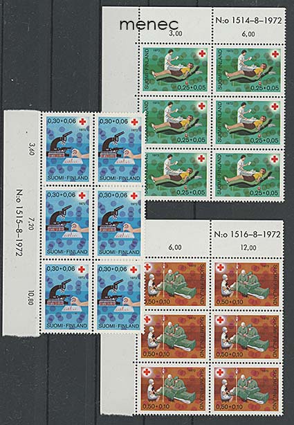 Punainen Risti 1972, numerokuusilot 