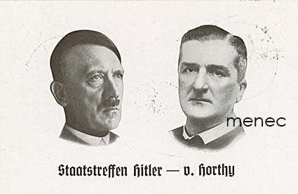 Hitlerin ja von Horthyn tapaaminen, kolmella erikoisleimalla 