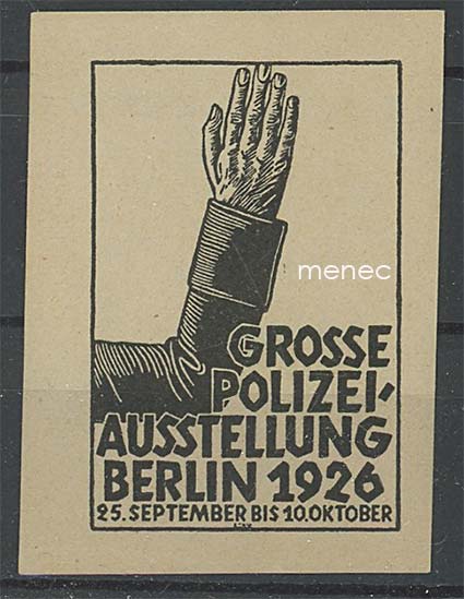 Saksa, suuri poliisinäyttely 1926 Berliinissä 