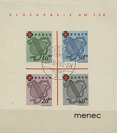 Saksa, Ranskan miehitysvyöhyke, Baden, Punaisen Ristin pienoisarkki 1949 