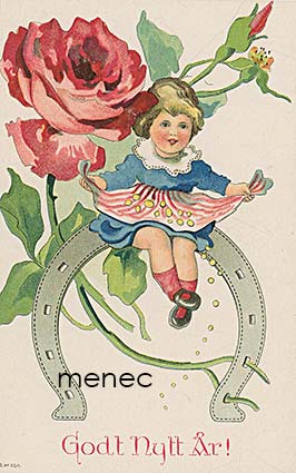 Uusi vuosi, hevosenkengällä istuja 