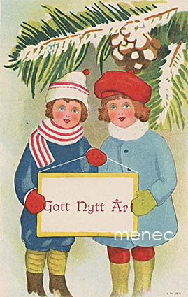 Uusi vuosi, kyltti 