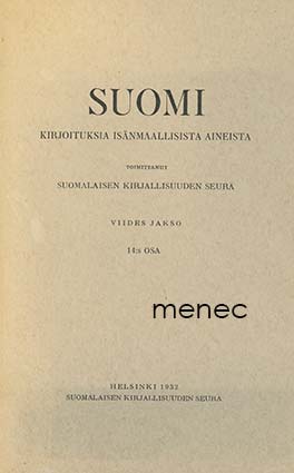 Suomi. Viides Jakso. 14:s osa 