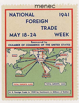 USA, ulkomaankauppaviikon vinjetti 1941 