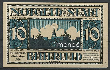 Saksa, Bitterfeld, pularaha 1920, 10 Pf 