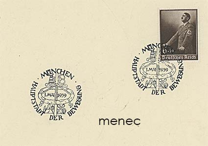 Saksa, Työn päivä (vappu) 1939, München-erikoisleimalla  