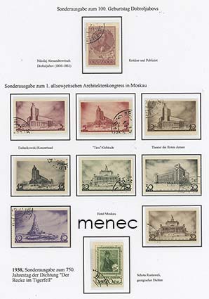 Venäjä, NL, merkkisetti 1936-1938, 3 julkaisua 