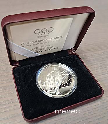 Ranska, olympialaisten hopeajuhlaraha 1896-1996, 100 F 