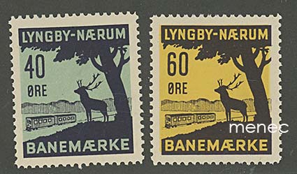 Tanska, Lyngby-Naerum, rautatiemerkkejä, 2 kpl 