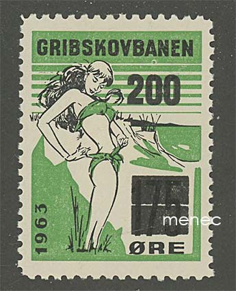 Tanska, Gribskovbanen, rautatiemerkki, 200/175 ö 