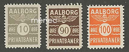 Tanska, Aalborg Privatbaner, rautatiemerkkejä, 3 kpl 