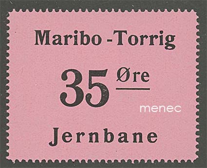 Tanska, Maribo-Torrig Jernbane, rautatiemerkki, 35 ö 