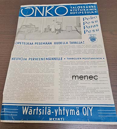 Onko talossanne nykyaikainen kotipesula? Opetelkaa pesemään uudella tavalla -  mainosjuliste 