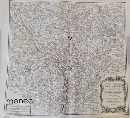 Vaugondy, Robert de - Carte des Cercles du Haut et du Bas Rhin 