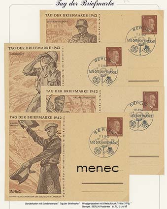 Saksa, Postimerkin päivä 1942. Teemaehiösarja, FDC 