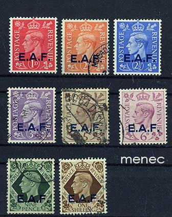 Iso-Britannia, East African Forces -sotilaspostia 1942-1943, 8 kpl 