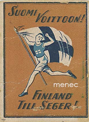 Suomi voittoon! Litteän tikkuaskin kansi 