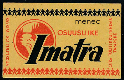 Osuusliike Imatra, tulitikkuetiketti 