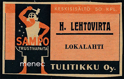 Seppä-etiketti, H. Lehtovirta, Lokalahti 