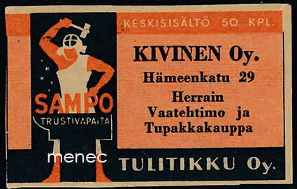 Seppä-etiketti, Kivinen Oy 