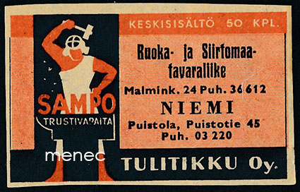 Seppä-etiketti, Ruoka- ja Siirtomaatavaraliike Niemi, Puistola 