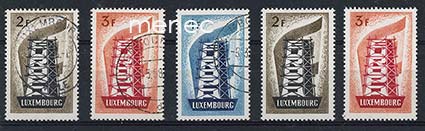 Luxemburg, Europa-sarja 1956, 5 kpl 