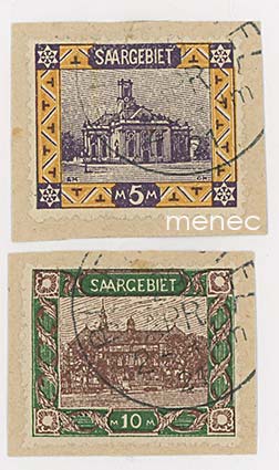 Saksa, Saar, käyttösarjaa 1921, 5 ja 10 M 